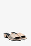 Alexander Wang Rose Gold Leather 'Lou' Slide Sandals Size 37.5