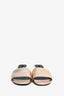 Alexander Wang Rose Gold Leather 'Lou' Slide Sandals Size 37.5