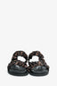Fendi Brown/Black Zucca Satin Feel Sandals Size 37.5