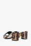 Dolce & Gabbana Leopard Crystal Accent Mules Size 40