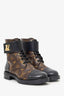 Louis Vuitton Brown Monogram Wonderland Ranger Combat Boots Size 38