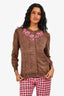 Louis Vuitton Brown  Graphic Printed Cardigan Size S