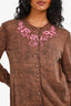 Louis Vuitton Brown  Graphic Printed Cardigan Size S
