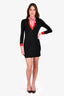 Gucci Black/Red/Pink Bow Detailed Long Sleeves Dress Size XXS (Altered)
