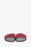 Christian Dior Navy/Red Canvas Pop Heart I Love Paris Embroidered Dway Flat Slide Sandals Size 38