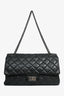 Pre-Loved Chanel™ 2009-10 Black Lambskin Reissue Maxi 227 Double Flap Shoulder Bag