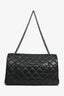 Pre-Loved Chanel™ 2009-10 Black Lambskin Reissue Maxi 227 Double Flap Shoulder Bag