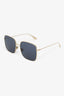 Christian Dior Gold Tone Frame Square Sunglasses