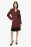 Staud Burgundy Pearl Detail Blazer Dress Size 8