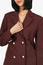 Staud Burgundy Pearl Detail Blazer Dress Size 8