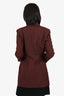 Staud Burgundy Pearl Detail Blazer Dress Size 8