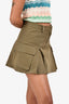The Frankie Shop Green Pleated Cargo Mini Skirt Size S