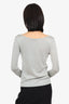 Missoni Silver Metallic Knit Round Neck Top Estimated Size Small