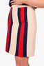 Gucci Cream/Red/Navy Striped Skirt Estimated Size 42 (As Is)