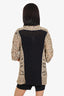 Dries Van Noten Gold/Black Crochet Short Sleeve Cardigan Size S