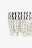 Alaïa White/Black Leather Fringe Belt Size 70 with Tags