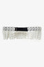 Alaïa White/Black Leather Fringe Belt Size 70 with Tags