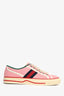 Gucci Pink Canvas Web 'Sylvie' Sneakers Size 37