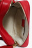 Gucci Red Leather GG 'Blondie' Crossbody Bag