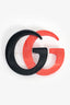 Gucci Black/Red Acrylic GG Brooch