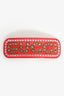 Gucci Red/Green Acrylic/Crystal Logo Hair Clip