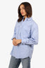 Wardrobe.NYC Blue Striped Button Down Top Size S