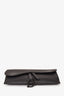 Christian Dior 2021 Black Ultramatte Leather Small Saddle Pouch with Chain