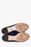 Miu Miu Navy Suede Leather Bow Embellished Flats Size 37