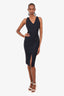 Chiara Boni La Petite Black Sleeveless Cut Out Back Dress Size 42
