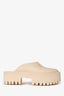 Gucci Cream Rubber Platform Clogs Size 37