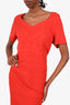 Escada Red Body Dress Size 44
