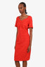 Escada Red Body Dress Size 44