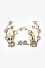 Christian Dior Gold Toned Crystal Constellation Clip On Earrings