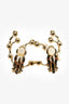 Christian Dior Gold Toned Crystal Constellation Clip On Earrings