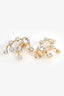 Christian Dior Gold Toned Crystal Constellation Clip On Earrings