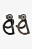 Christian Dior Gun Metal 'CD' Earrings