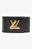 Louis Vuitton Black Patent 'LV' Cuff Bracelet