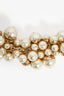Christian Dior Gold Toned Faux Pearl Choker Necklace
