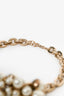 Christian Dior Gold Toned Faux Pearl Choker Necklace
