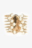 Christian Dior Gold Toned Faux Pearl Cuff (As Is)