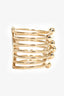 Christian Dior Gold Toned Faux Pearl Cuff (As Is)