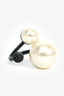 Christian Dior Black Faux Pearl Wrap Ring