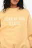 Essential Fear Of God Yellow Logo Embroidered Sweater Size XS