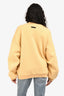 Essential Fear Of God Yellow Logo Embroidered Sweater Size XS