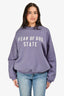Essentials Fear Of God Purple Logo Embroidered Sweater Size XS