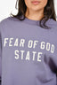 Essentials Fear Of God Purple Logo Embroidered Sweater Size XS