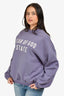 Essentials Fear Of God Purple Logo Embroidered Sweater Size XS