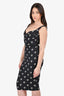 Victoria Beckham Black Daisy Embroidered Dress Size 4