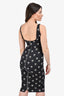 Victoria Beckham Black Daisy Embroidered Dress Size 4
