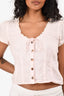 LoveShackFancy Pink Cotton Short Sleeve Top Size XS
